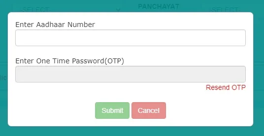 enter aadhar number
