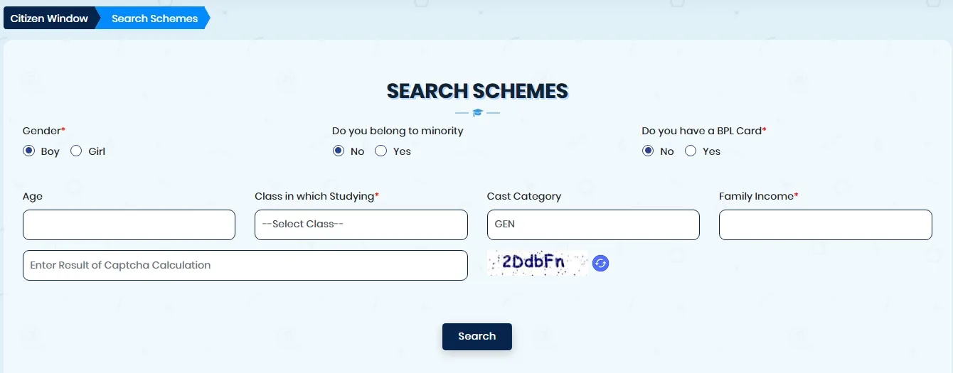 search scheme